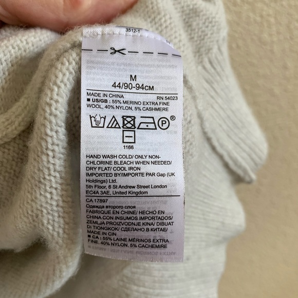 Banana Republic Ruffle Off The Shoulder Sweater Cream Gray Wool Cashmere 🌴 - Picture 8 of 10